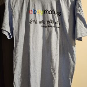 Light Blue Ebay Motors T-Shirt Brand New Motorcycle Powersports Atv Utv Racing